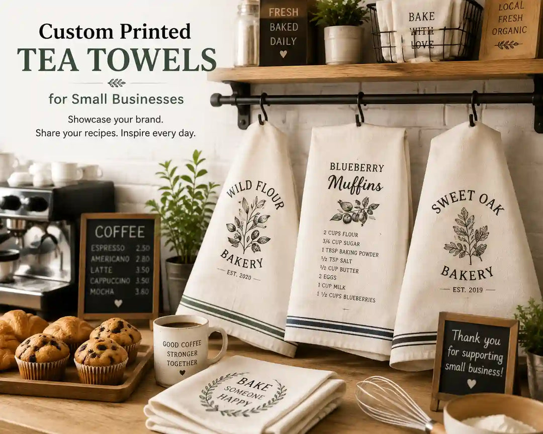 Custom Tea Towels for Small Businesses Branding Your Kitchen