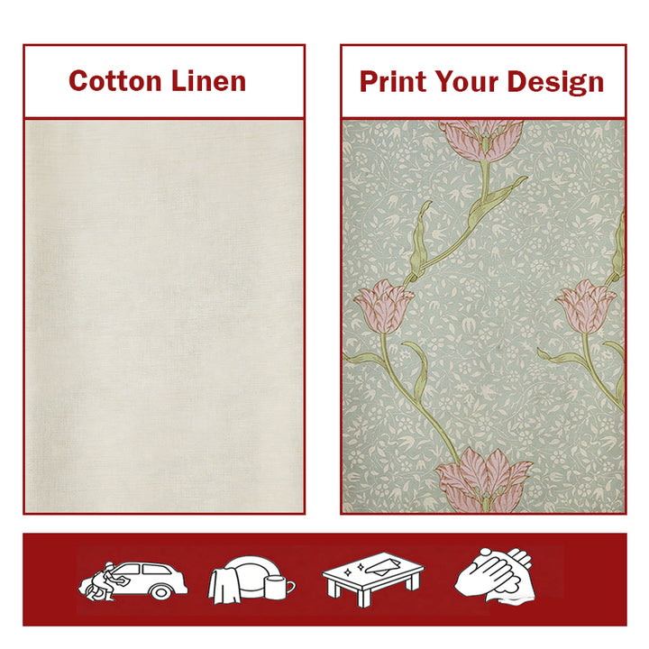 Hoshom Wholesale Custom Logo Printed Cotton-Linen Blend Flour Sack Kitchen Towels And Tea Towels.