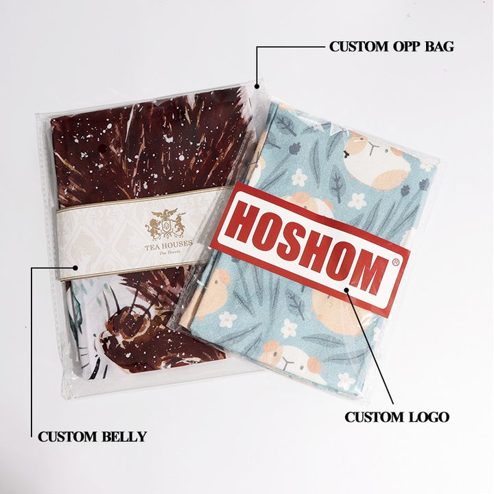 Hoshom Wholesale Custom-Printed Terry Cloth Flour Sack-Style Kitchen Towels And Tea Towels.