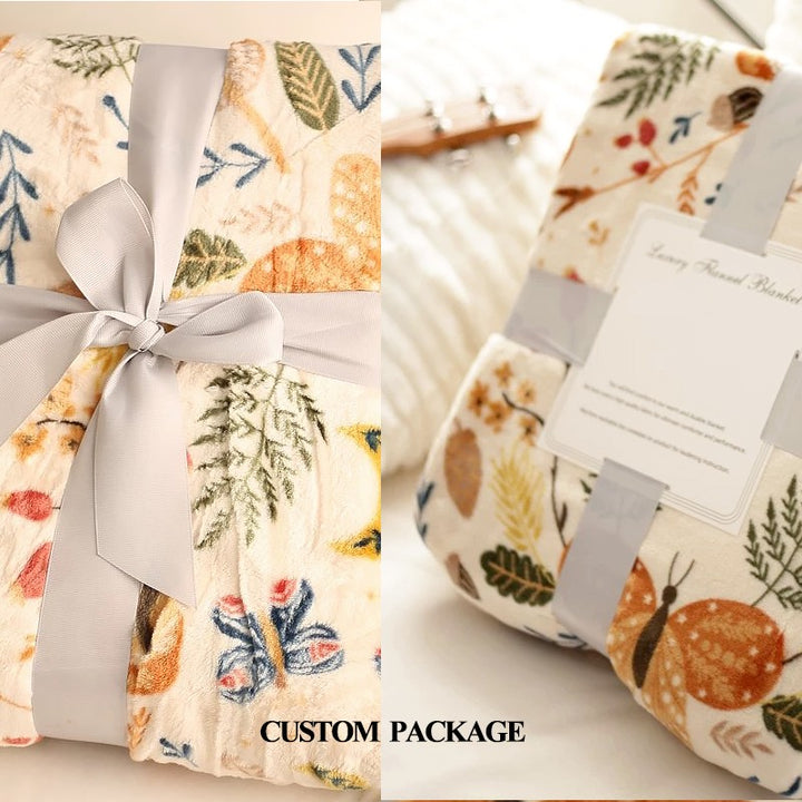 Hoshom Wholesale Personalized Custom Deisgn Logo Digital Printed Flannel Blanket Factory