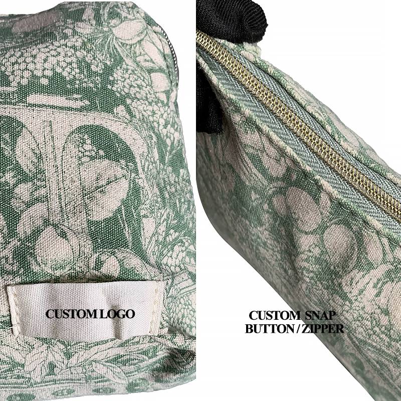 Hoshom Wholesale High Quality Custom Printed Canvas Cosmetic Pencil Bag Manufacturer