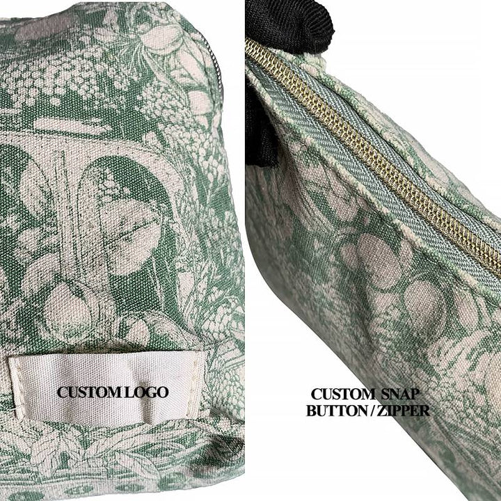 Hoshom Wholesale High Quality Custom Printed Canvas Cosmetic Pencil Bag Manufacturer