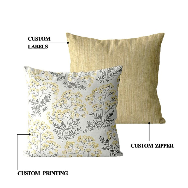 Hoshom Wholesales Custom Logo Digitally Printed Cotton Canvas Twill Poplin Pillowcases And Cushion Covers.