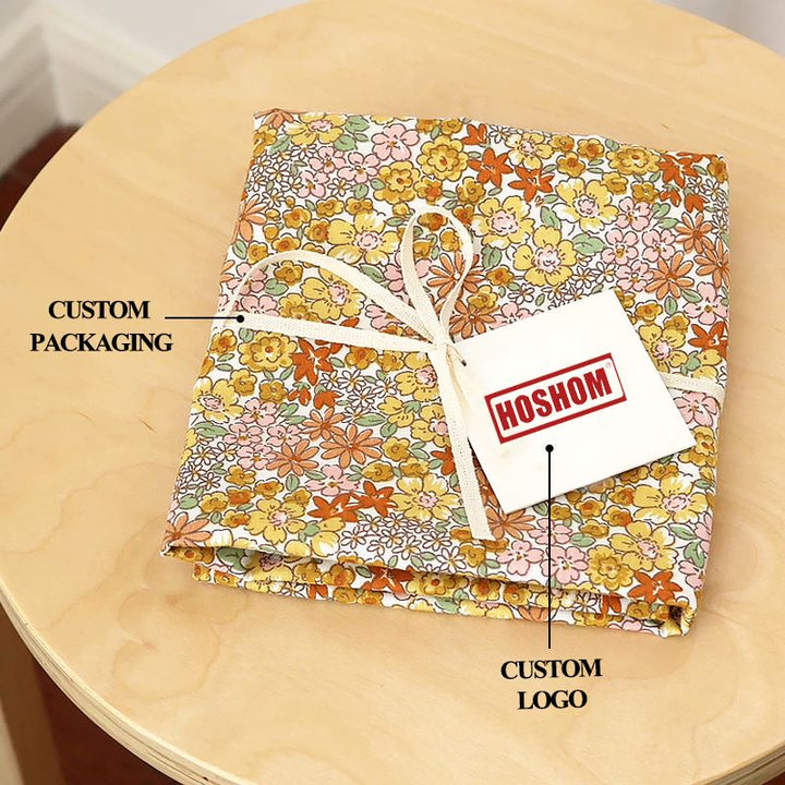 Hoshom Wholesales Custom Logo Digitally Printed Cotton Canvas Twill Poplin Pillowcases And Cushion Covers.