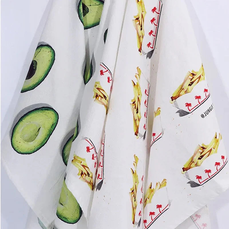 Hoshom Wholesale Custom-Printed Terry Cloth Flour Sack-Style Kitchen Towels And Tea Towels.