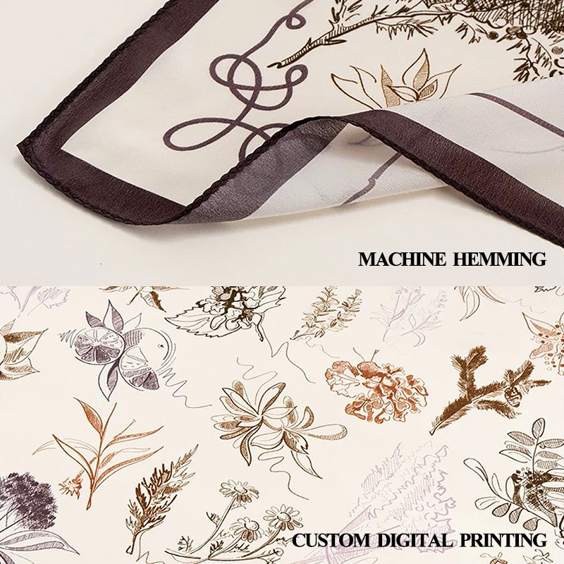 Wholesale Customized Personalized Design Cotton Poplin Satin Silk Headscarves Shawls Wraps Scarves
