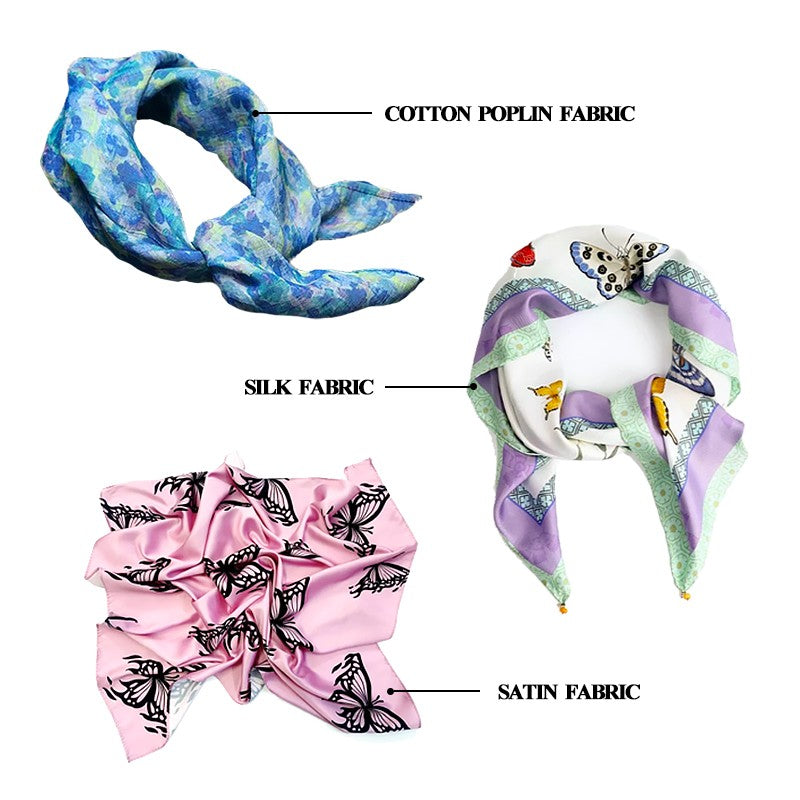 Wholesale Customized Personalized Design Cotton Poplin Satin Silk Headscarves Shawls Wraps Scarves